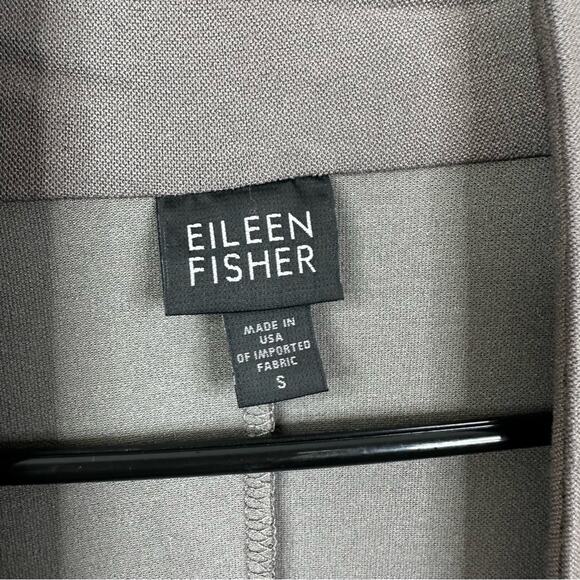 Eileen Fisher Cardigan Womens Small Gray Open Front Long Sleeve Minimalist - Picture 2 of 6